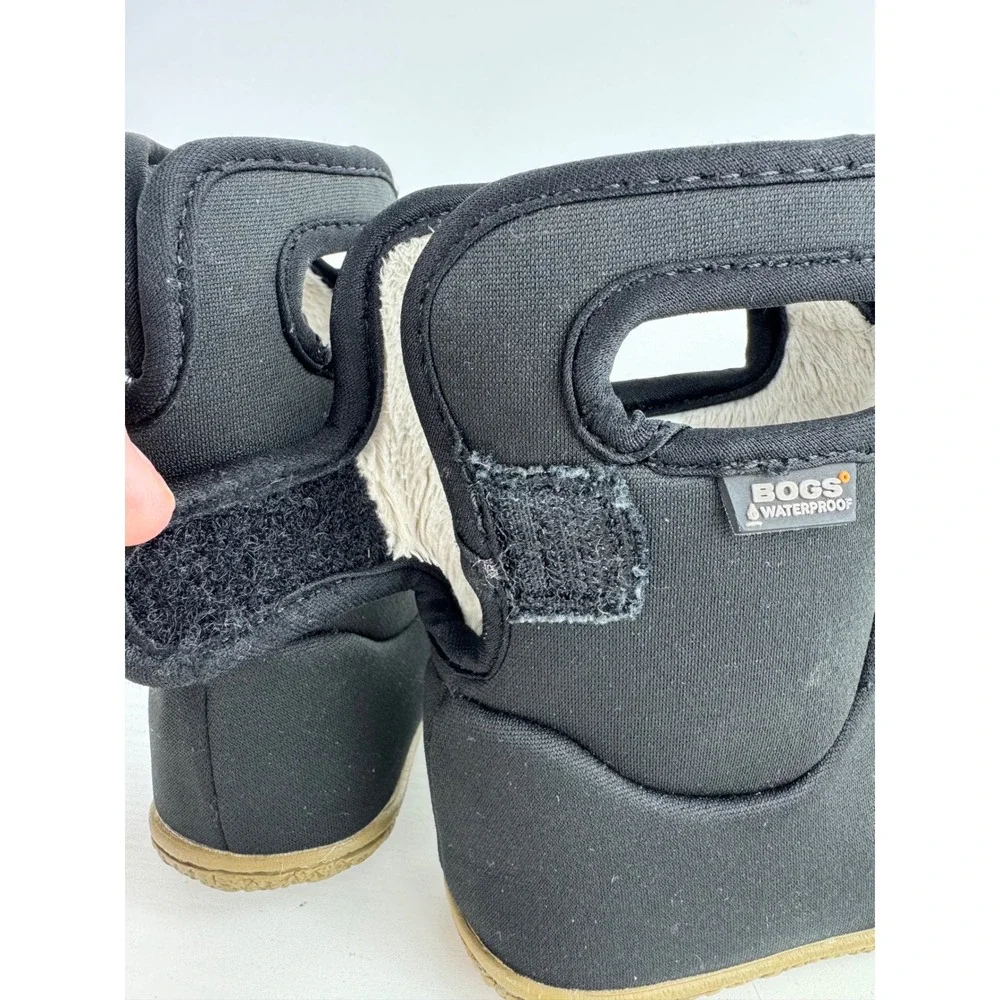Bogs BabyBogs Solid Waterproof Winter Boots Black Infant Toddler SZ 4 Insulated